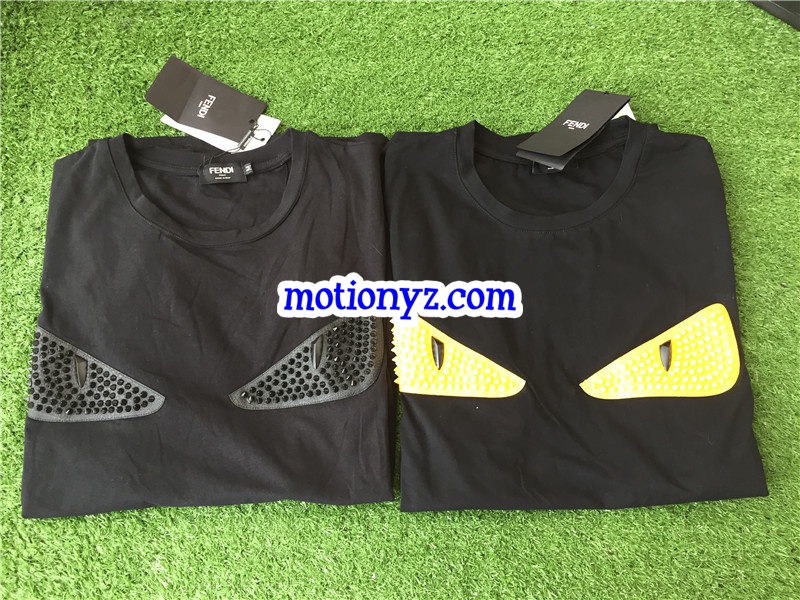 Fendi Black Tshirt With Black Pattern